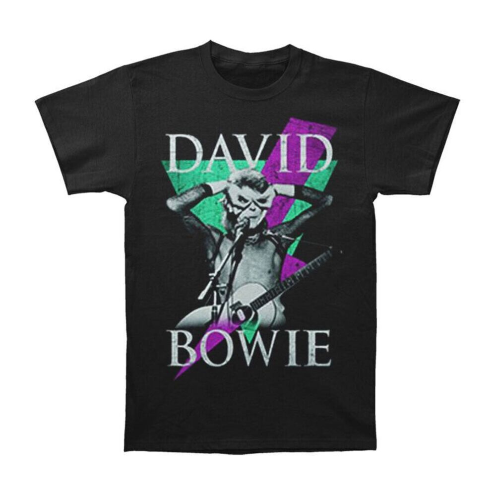 David Bowie Unisex Adult Thunder T-Shirt / Black